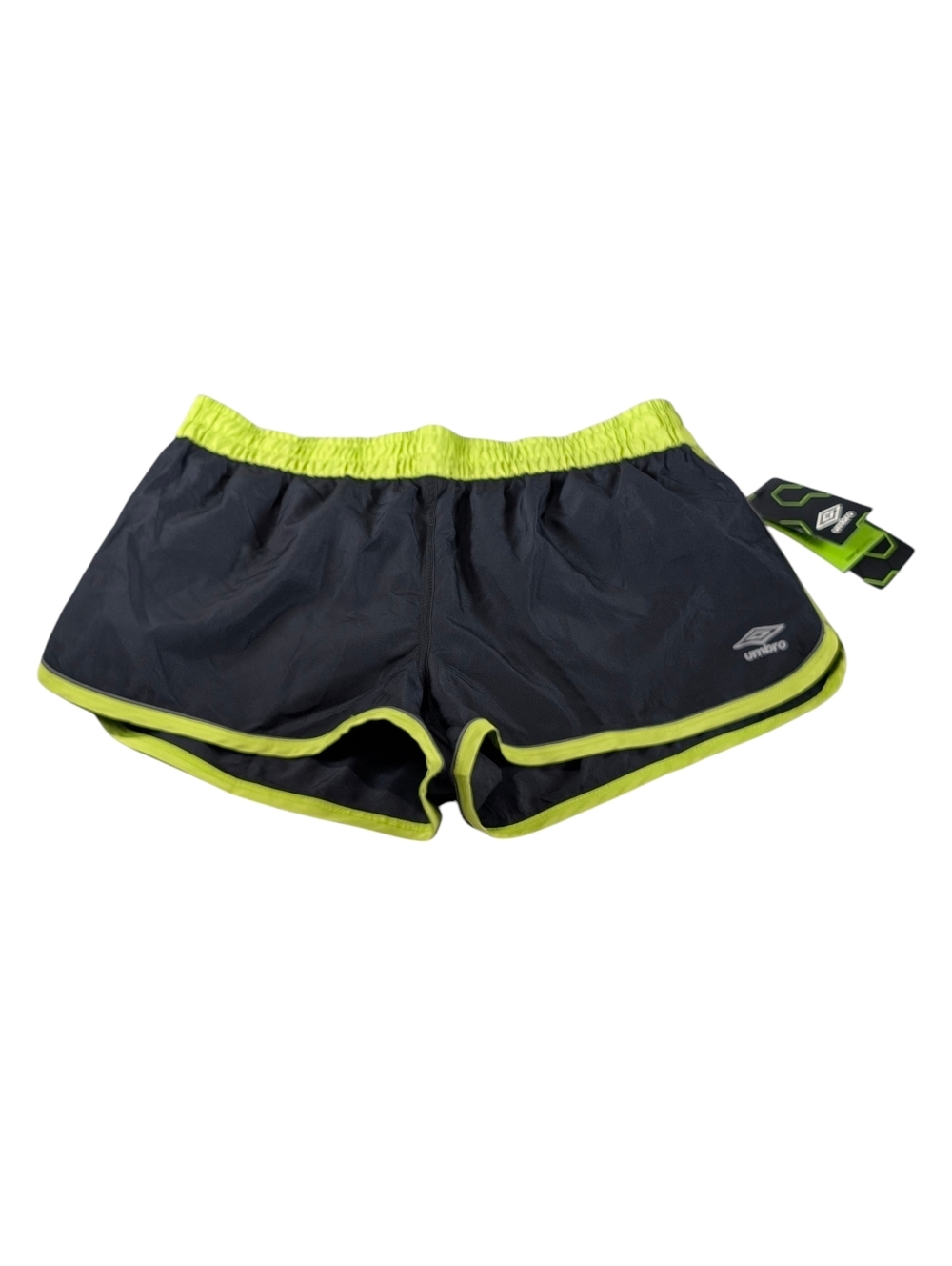 Umbro Black with Green Trim Athletic Running Shorts Size Medium